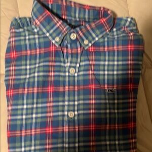 Boys Vineyard Vines long sleeve flannel shirt.Size L/16